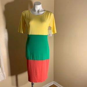 Tricolor Lularoe Julia dress ⭐️